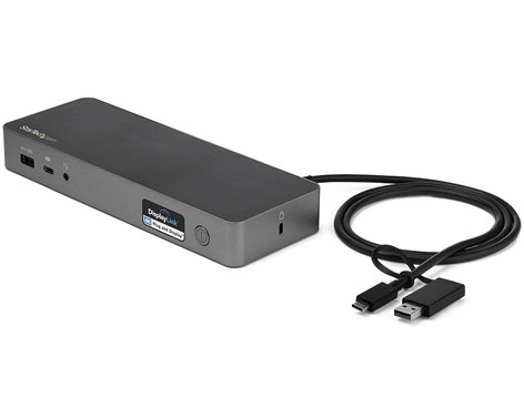 StarTech.com DK30C2DPPDUE laptop dock/port replicator Kabelgebunden USB 3.2 Gen 1 (3.1 Gen 1) Type-C Schwarz, Grau
