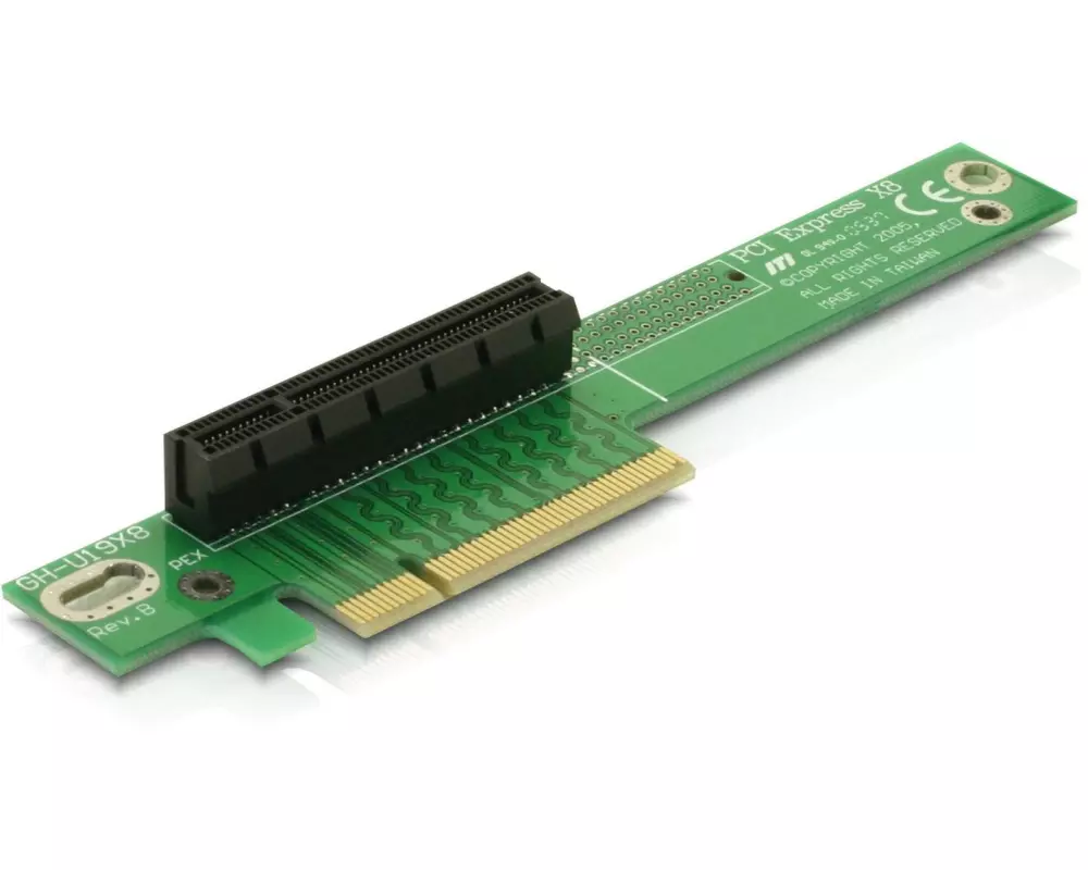 Delock PCI-E Riser Karte x8 zu x8, gewinkelt