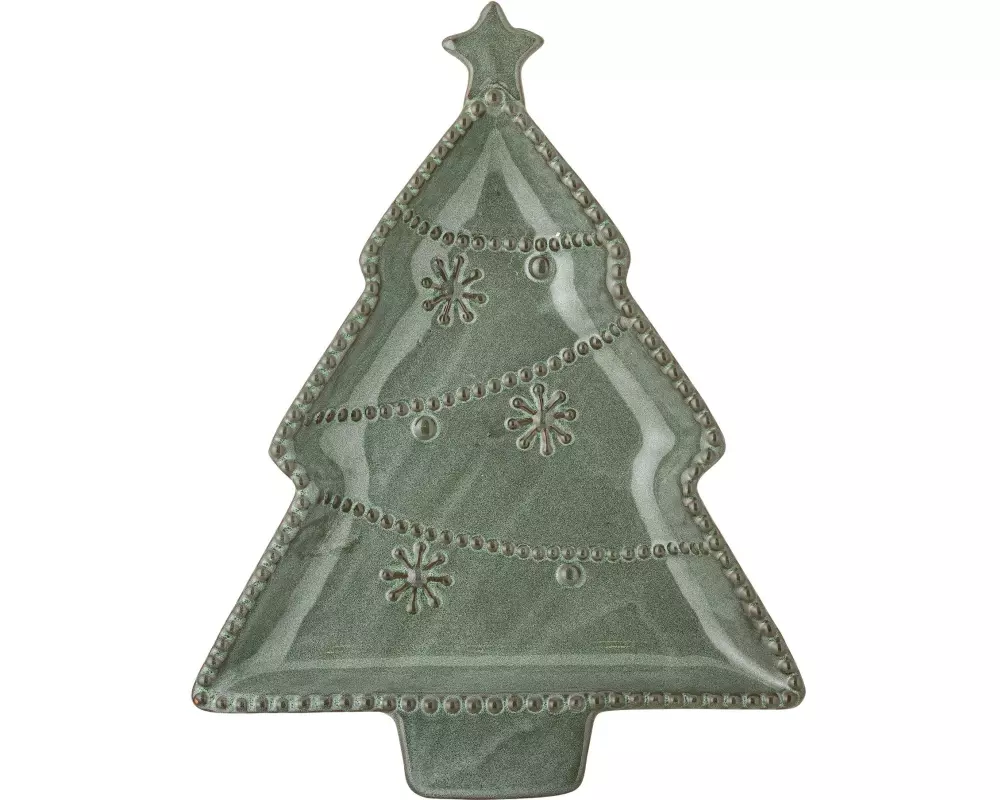 Bloomingville Servierplatte Alder 1 Stück, Grün