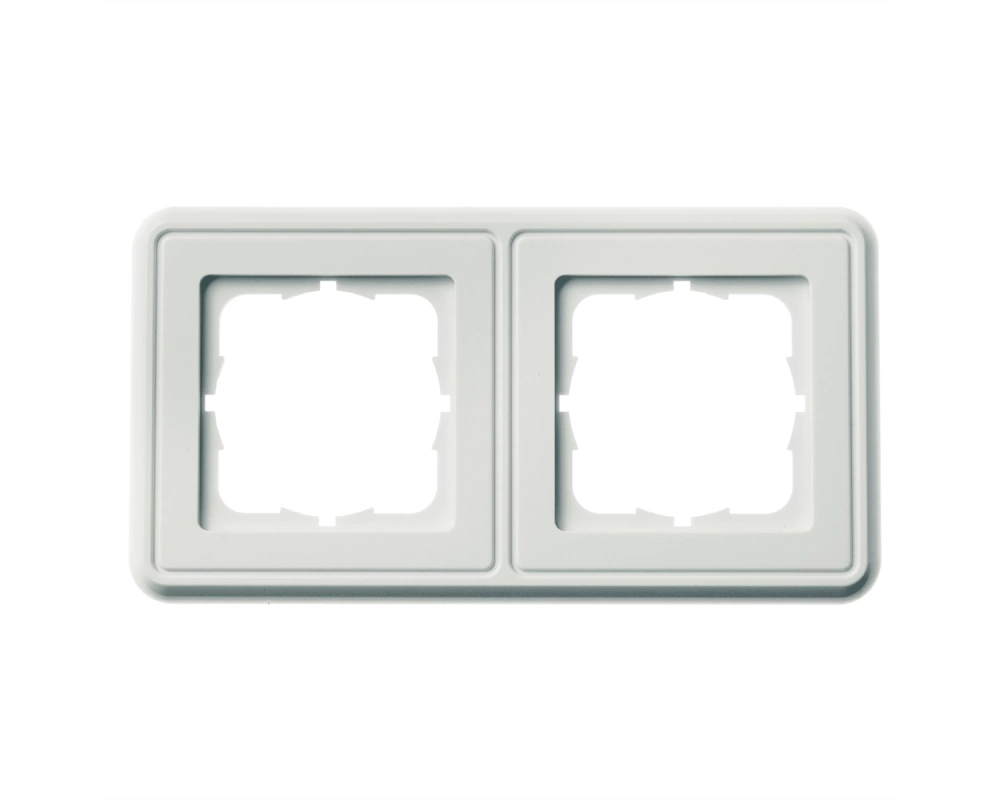 TELEGÄRTNER Abdeckrahmen 151 x 80 mm, 2-fach, alpinweiss