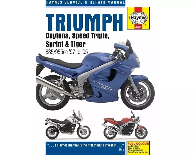 Triumph Daytona, Speed Triple, Sprint & Tiger 885/955cc (97 - 05)