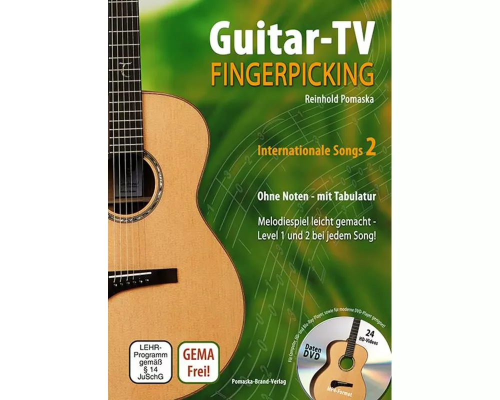 Guitar-TV: Fingerpicking - Internationale Songs 2 (mit DVD)
