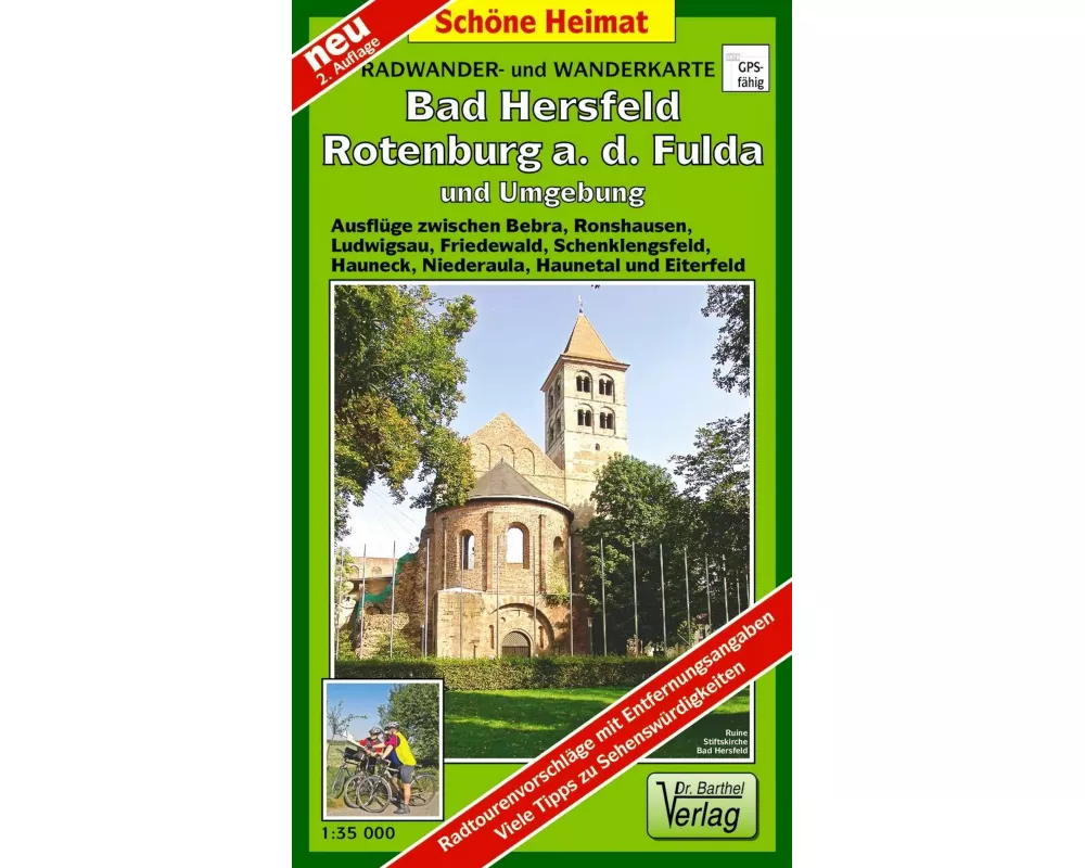 Bad Hersfeld, Rotenburg a. d. Fulda und Umgebung Radwander- und Wanderkarte 1 : 35 000