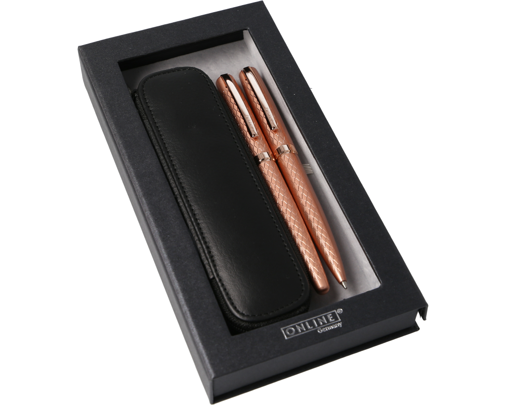 ONLINE Set FH/KS Diamond 34667 Rosegold, Lederetui