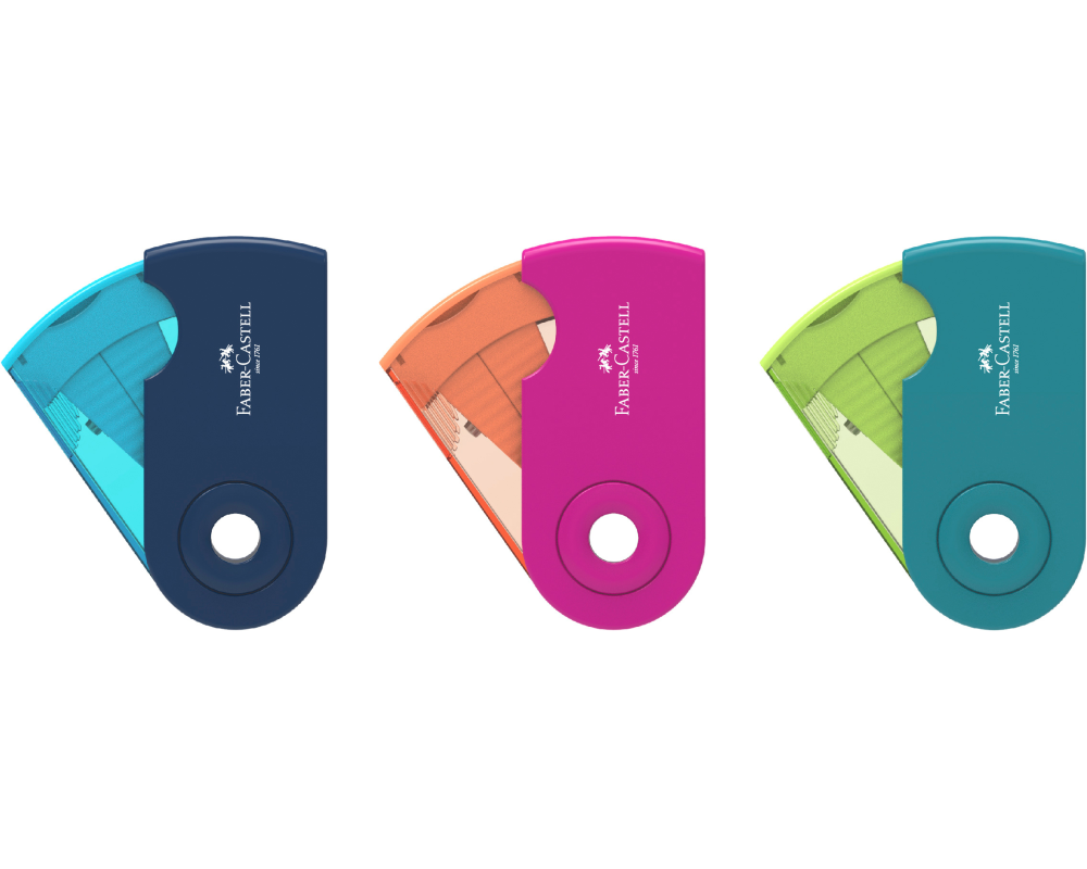 FABER-CASTELL Doppelspitzer 182704 Sleeve Trend ass. div. Farben
