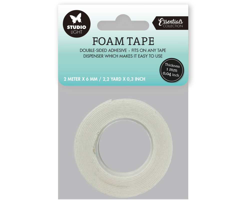 SIZZIX Schaumklebeband 0.1cm FOAMT02 doppelseitig 2 Meter