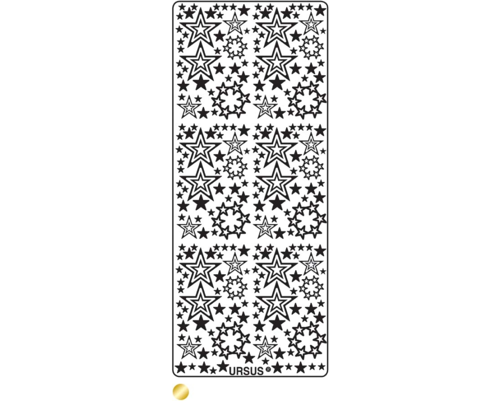 URSUS Kreativ Sticker 59100065 Sterne gold