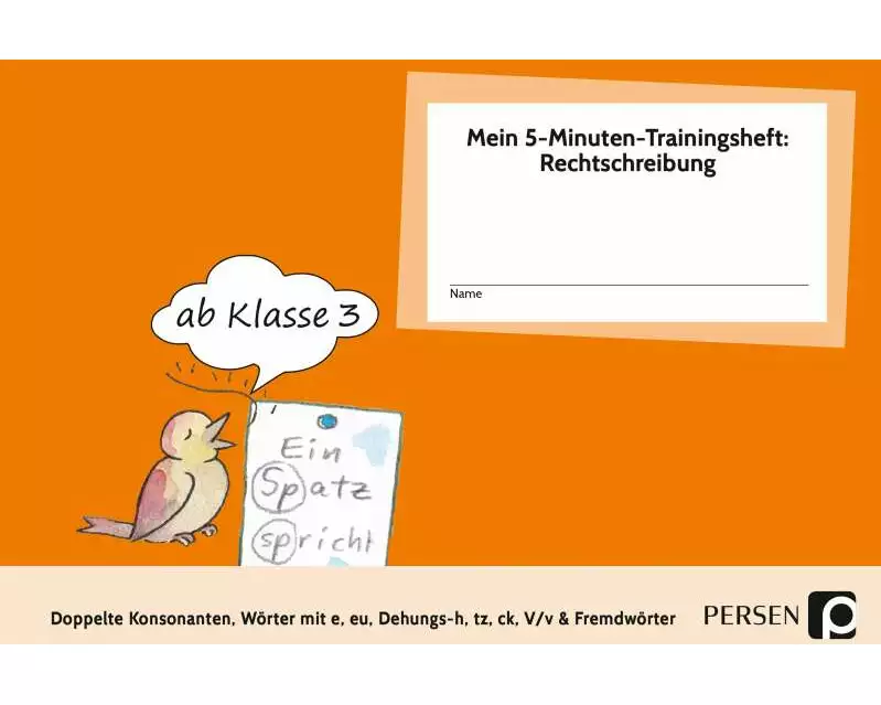 Mein 5-Min-Trainingsheft: Rechtschreibung 2