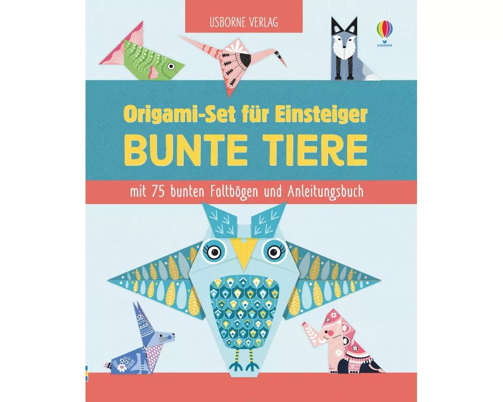 Origami-Set für Einsteiger: Bunte Tiere