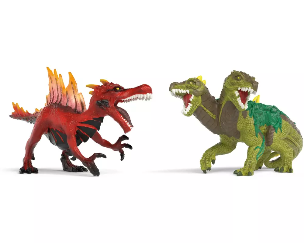 Schleich Feuersaurier vs. Dschungelechse