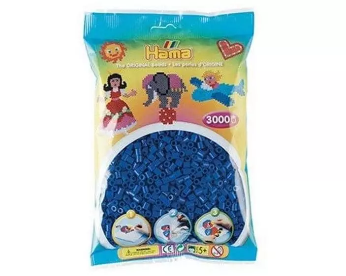 Hama Bügelperlen Midi Blau, 3000 Stück