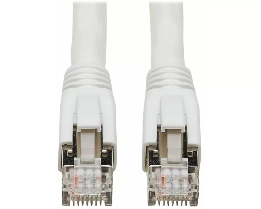 EATON TRIPPLITE Cat8, 25G/40G-Certified, Snagless, Shielded, S/FTP Ethernet Cable, RJ45, M/M, PoE, White, 3ft. 0.91m