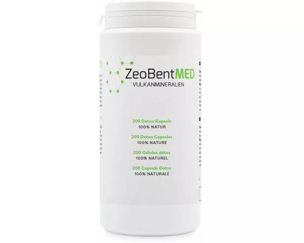 ZeoBent MED Vulkanmineralien Detox Kapseln 200 Stück