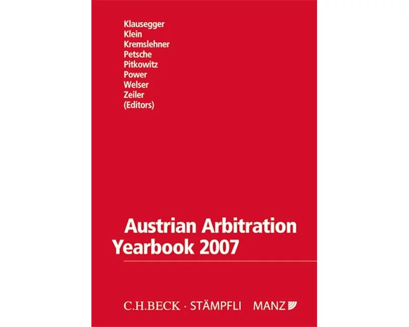 Austrian Arbitration Yearbook 2007
