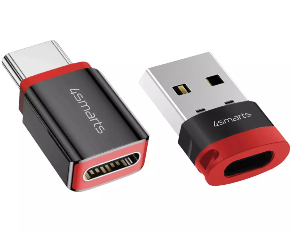 4smarts USB-Adapter USB-A Stecker - USB-C Stecker, Datenblocker