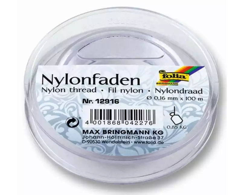 Folia Nylonfaden 0.16 mm Transparent