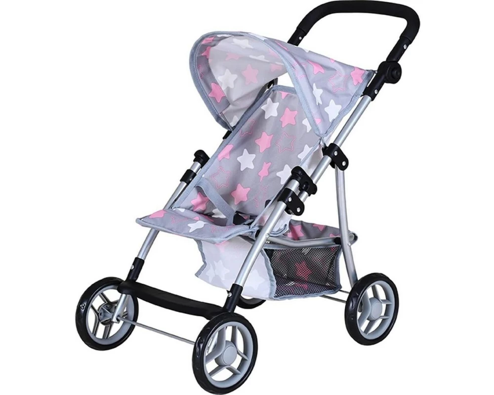 Knorrtoys Puppenbuggy Liba Star Grey Pink