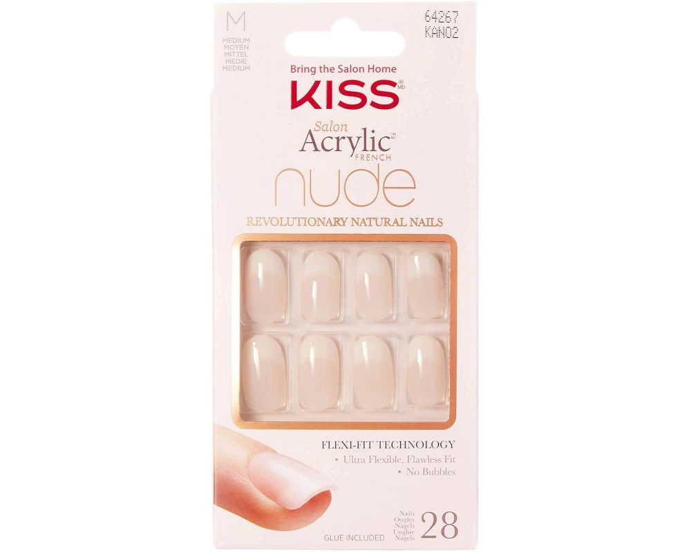 Kiss Salon Acrylic French Nude Graceful 28 Stück