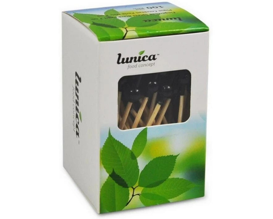 Haushaltsware Einweg-Party-Piekser Perle 100 Stück Schwarz