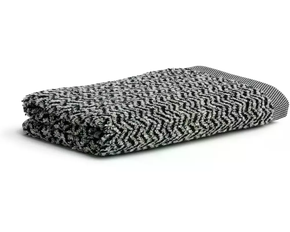 Möve Duschtuch Brooklyn 80 x 150 cm, Schwarz/Weiss