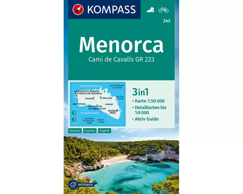 KOMPASS Wanderkarte 243 Menorca 1:50.000