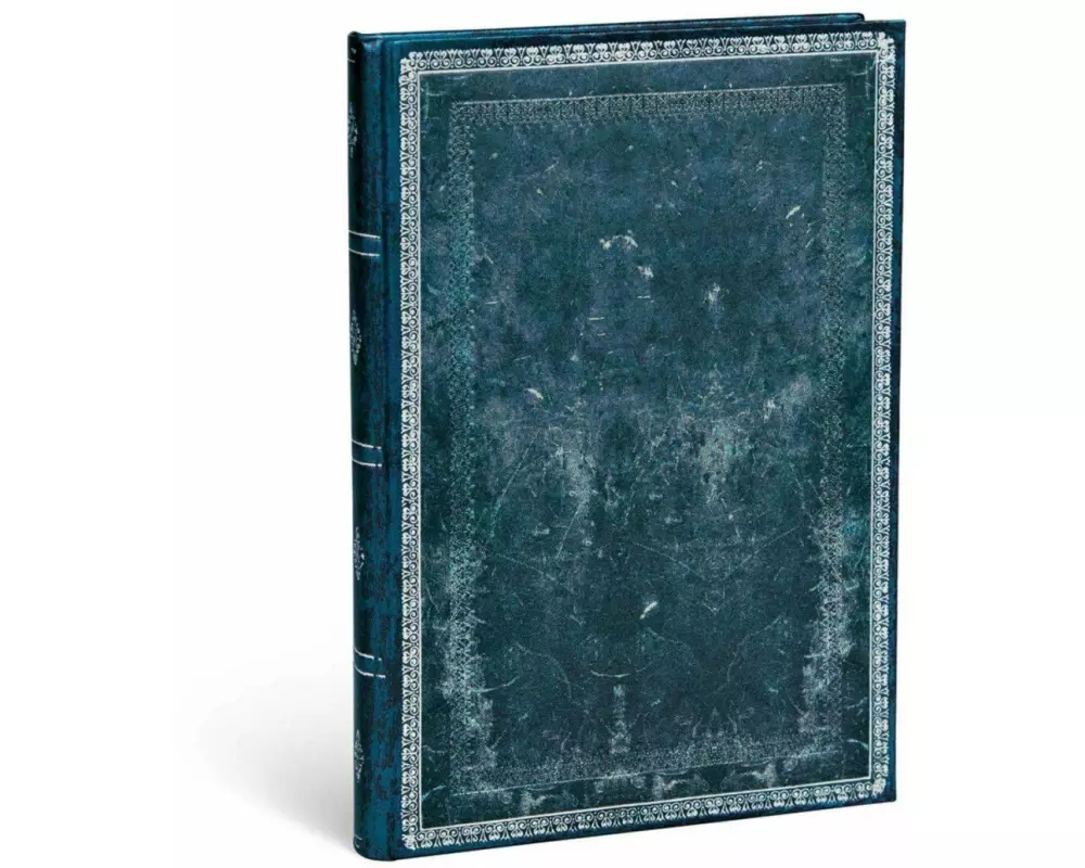 Midnight Steel Midi Hardcover Address Book, 144pg, 120GSM by Paperblanks (Old Leather Collection)