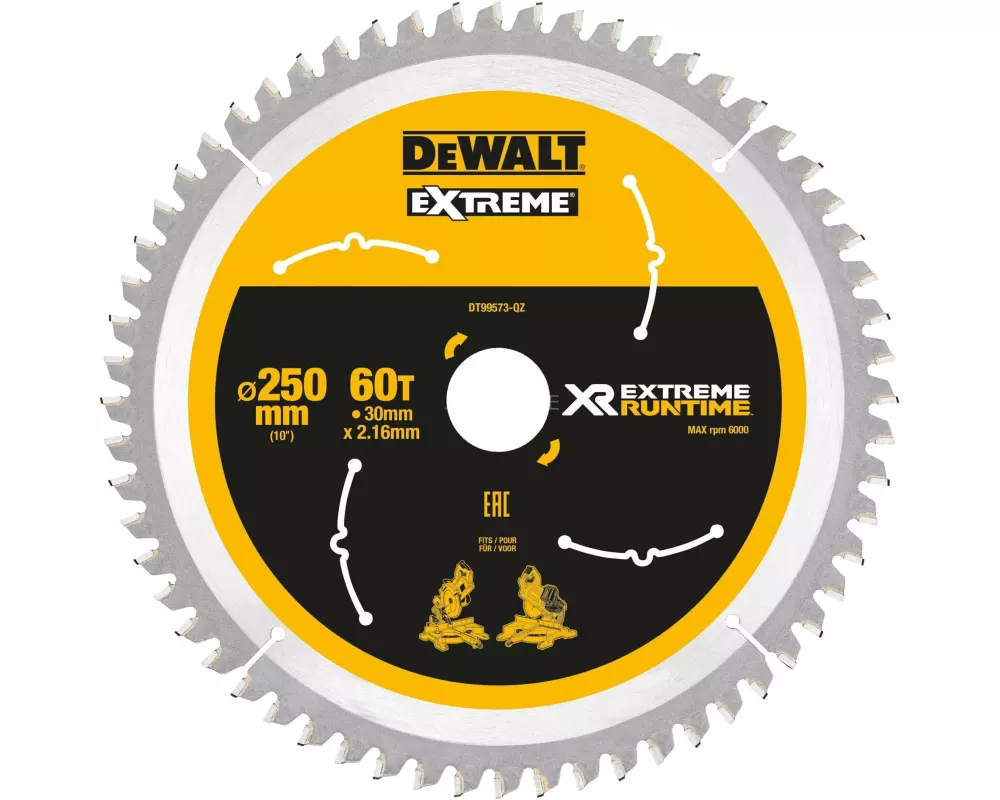DEWALT Kreissägeblatt 250 x 30 mm, 60 WZ/FZ