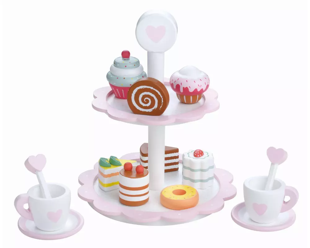 Spielba Holzspielwaren Spiel-Lebensmittel Etagere mit Patisserie