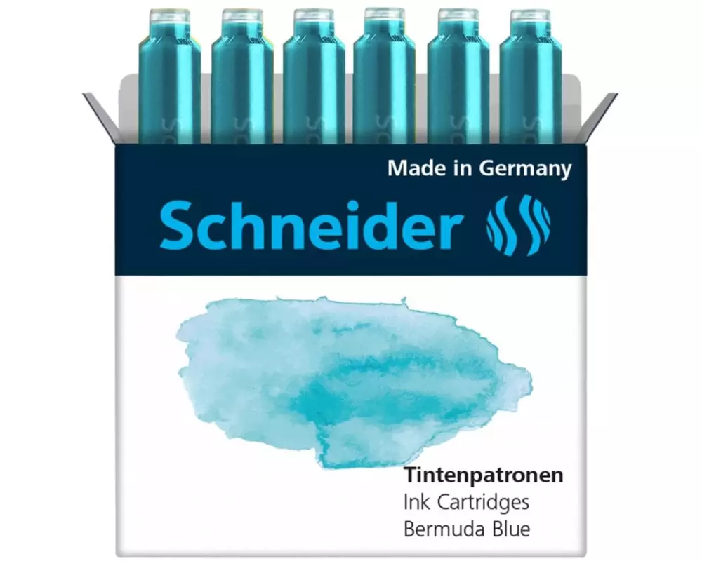 Schneider Tintenpatrone Callissima 6 Stück, Bermuda Blue