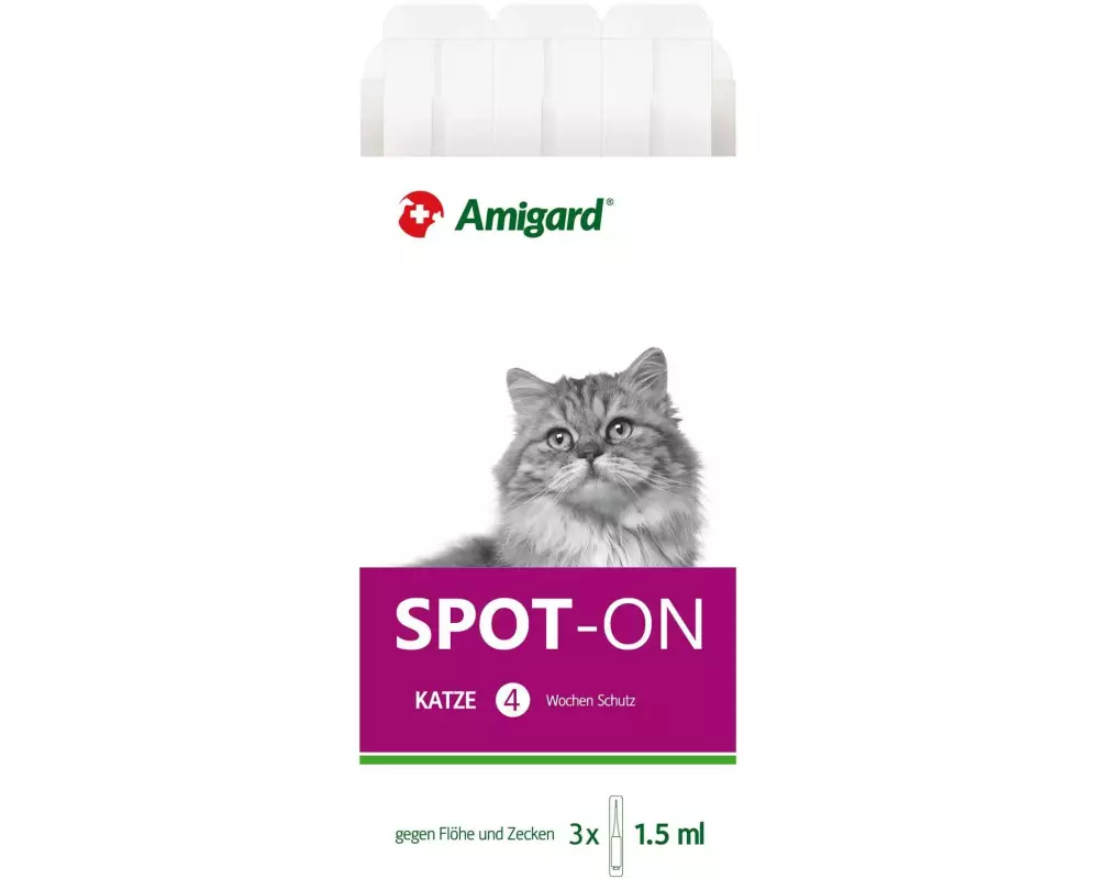 Amigard Anti-Parasit-Tropfen Spot-on Katze, 3 x 1.5 ml
