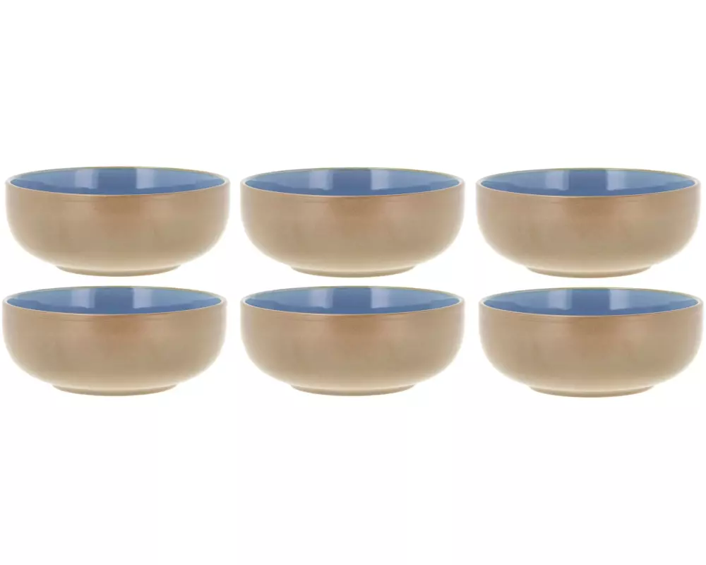 Bitz Suppenschale 6 Stück, Blau/Crème