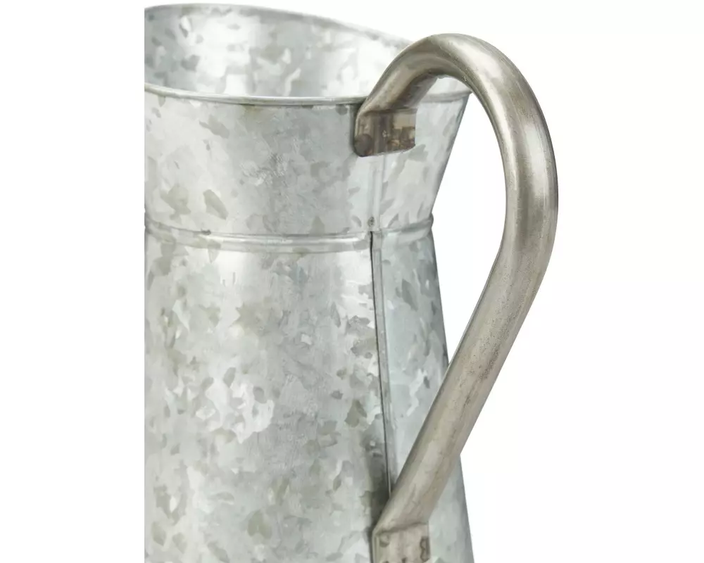 relaxdays Vase Vintage Krug 27.5 cm, Silber