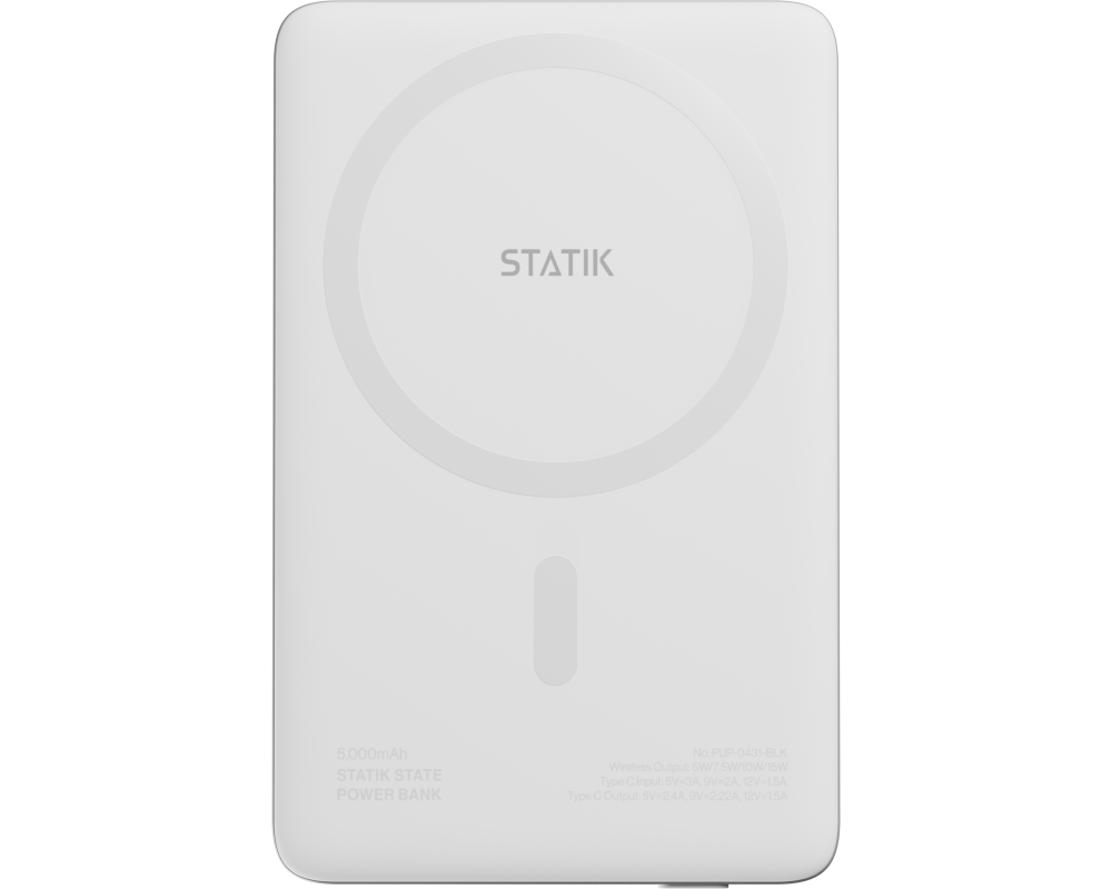 STATIK State Power Bank 5000mAh PUP-0431-V2-WHT semisolid,MagSafe-compatible