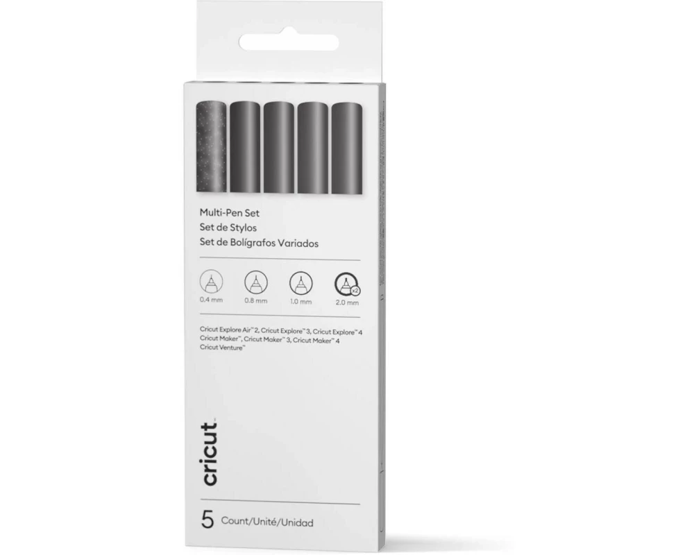 Cricut Multi Pen Set Schwarz, 5er-Pack
