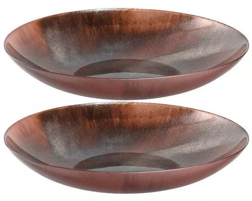 Leonardo Schale Poesia 40 cm 2 Stück, Grau/Rosa