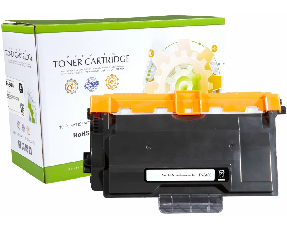STATIC Toner cartridge compatible with Brother TN-3480BK black remanufactured 8.000 pages