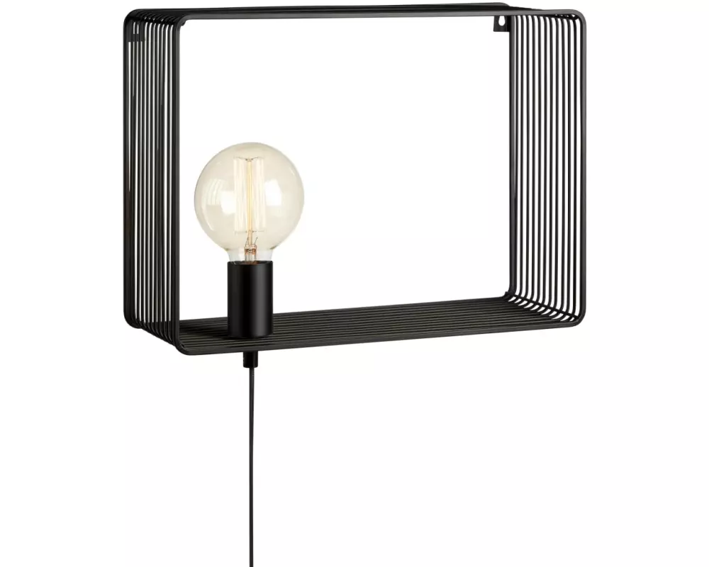 Markslöjd Wandleuchte SHELF 1L 1x E27, Schwarz