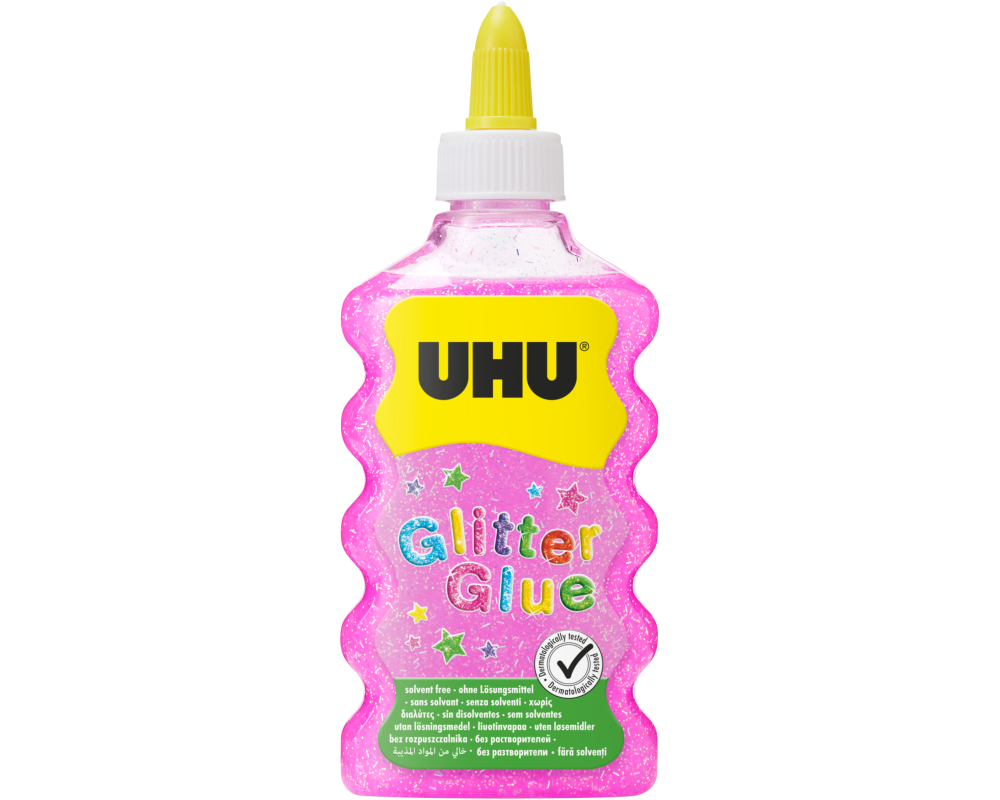 UHU Glitter Glue Maxi 510571 pink, 185g