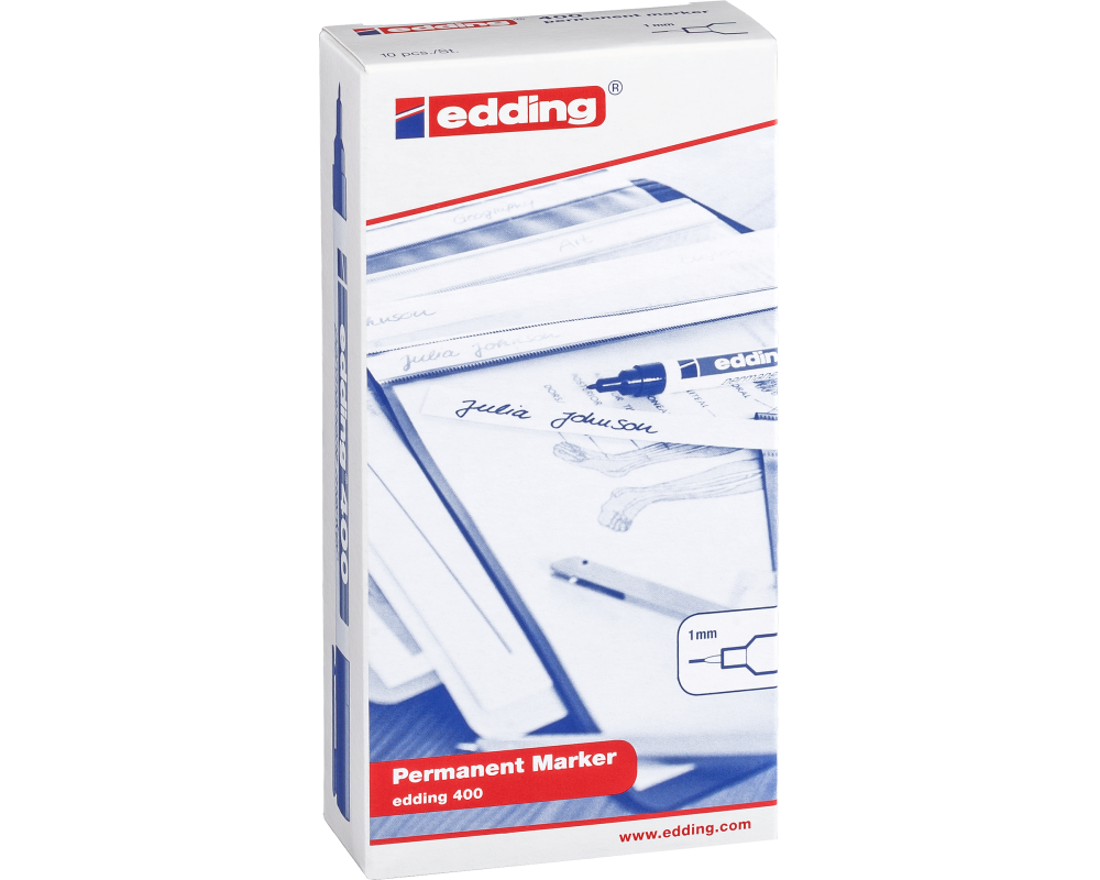 EDDING Permanent Marker 400 -1mm 400-1-10 schwarz 10 Stück