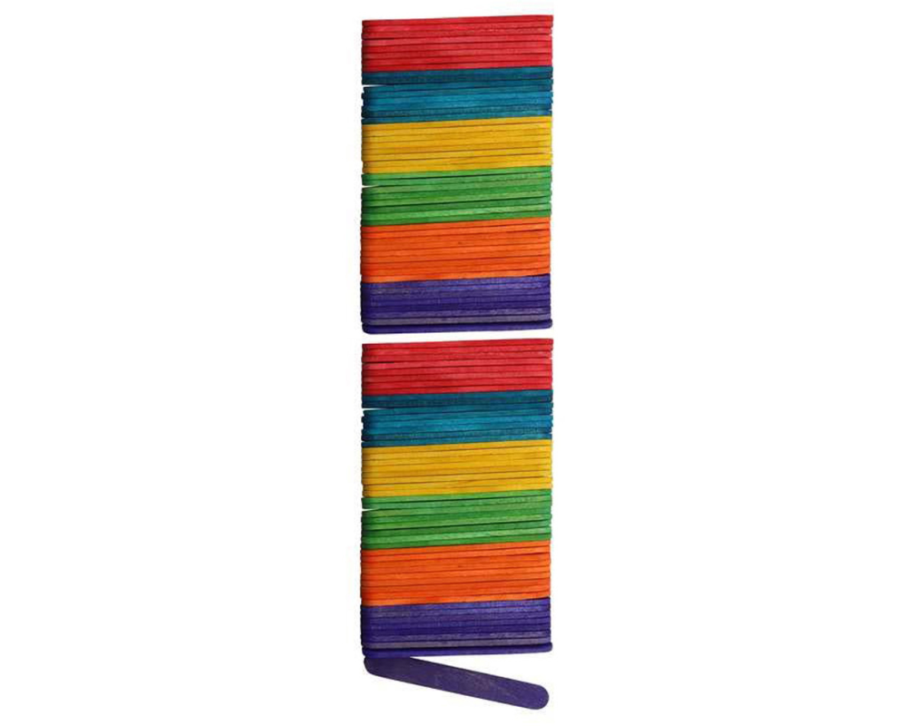 GLOREX Bastelhölzer 8x65mm 62200910 assortiert 100 Stück