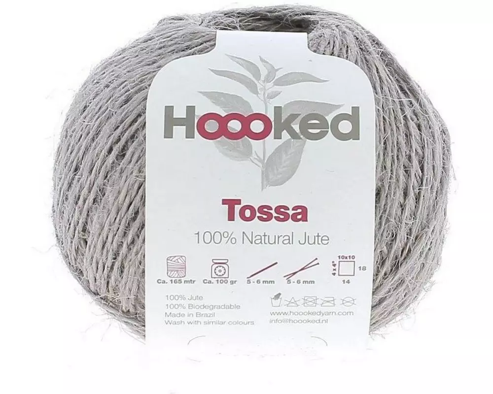 Hoooked Wolle Natur-Jute Tossa Cinnamon Taupe
