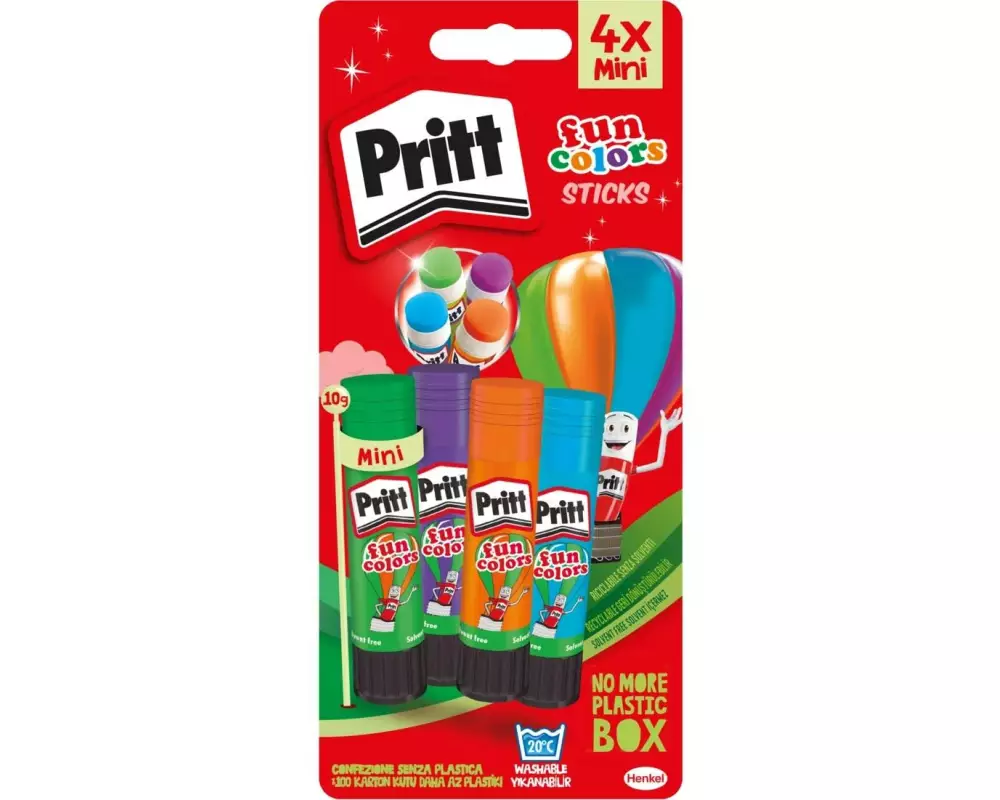Pritt Klebestift-Set Fun Colors 10 g, 4 Stück