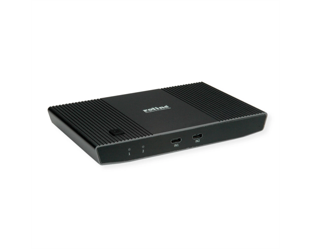 ROLINE KVM Switch, HDMI 4K, USB, 1 User - 2 Mobilgeräte