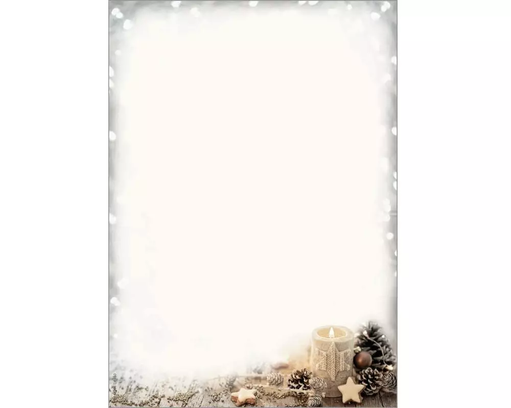 Sigel Motivpapier Christmas Candle, A4, 90 g/m², 25 Blatt