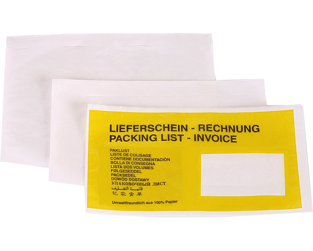 DOCUFIX Dokumententasche Graspapier 2FHDP335206 130x240mm 1000 Stück