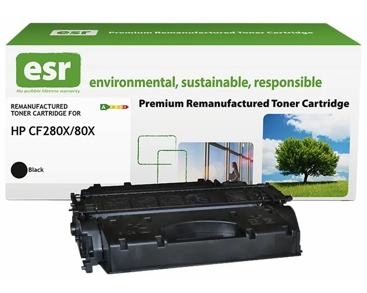 ESR Toner cartridge compatible with HP CF280X black High Capacity remanufactured 12.000 pages