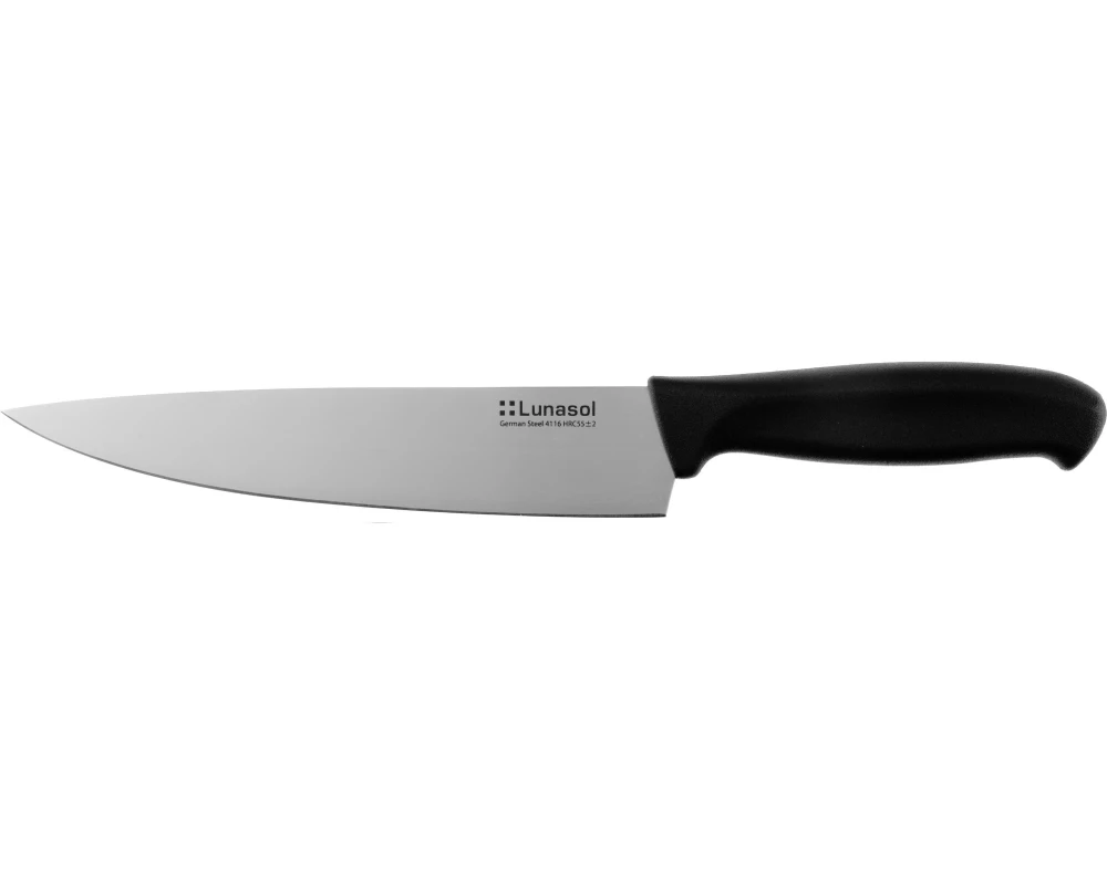 Lunasol Küchenmesser 20 cm, Schwarz