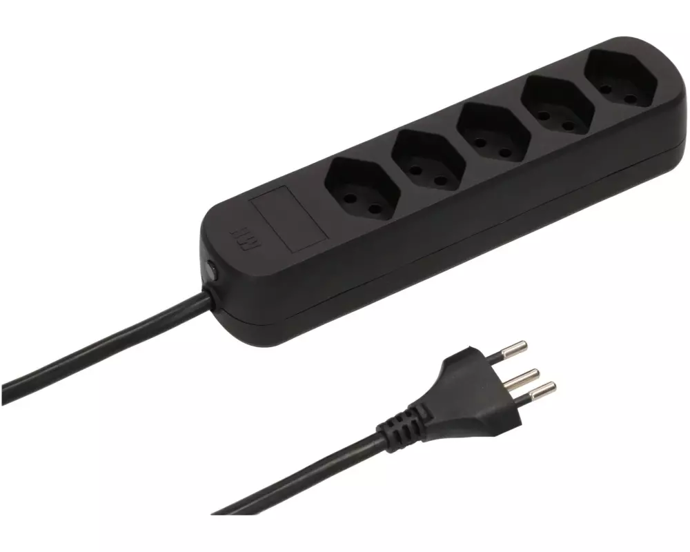 Max Hauri Steckdosenleiste Basic Line 5 x Typ 13