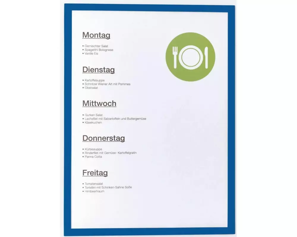 Magnetoplan Präsentationsrahmen Sichtfenster A4 Blau, 5 Stück