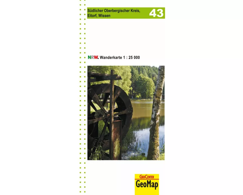 Südlicher Oberbergischer Kreis, Eitorf, Wissen Blatt 43, topographische Wanderkarte NRW